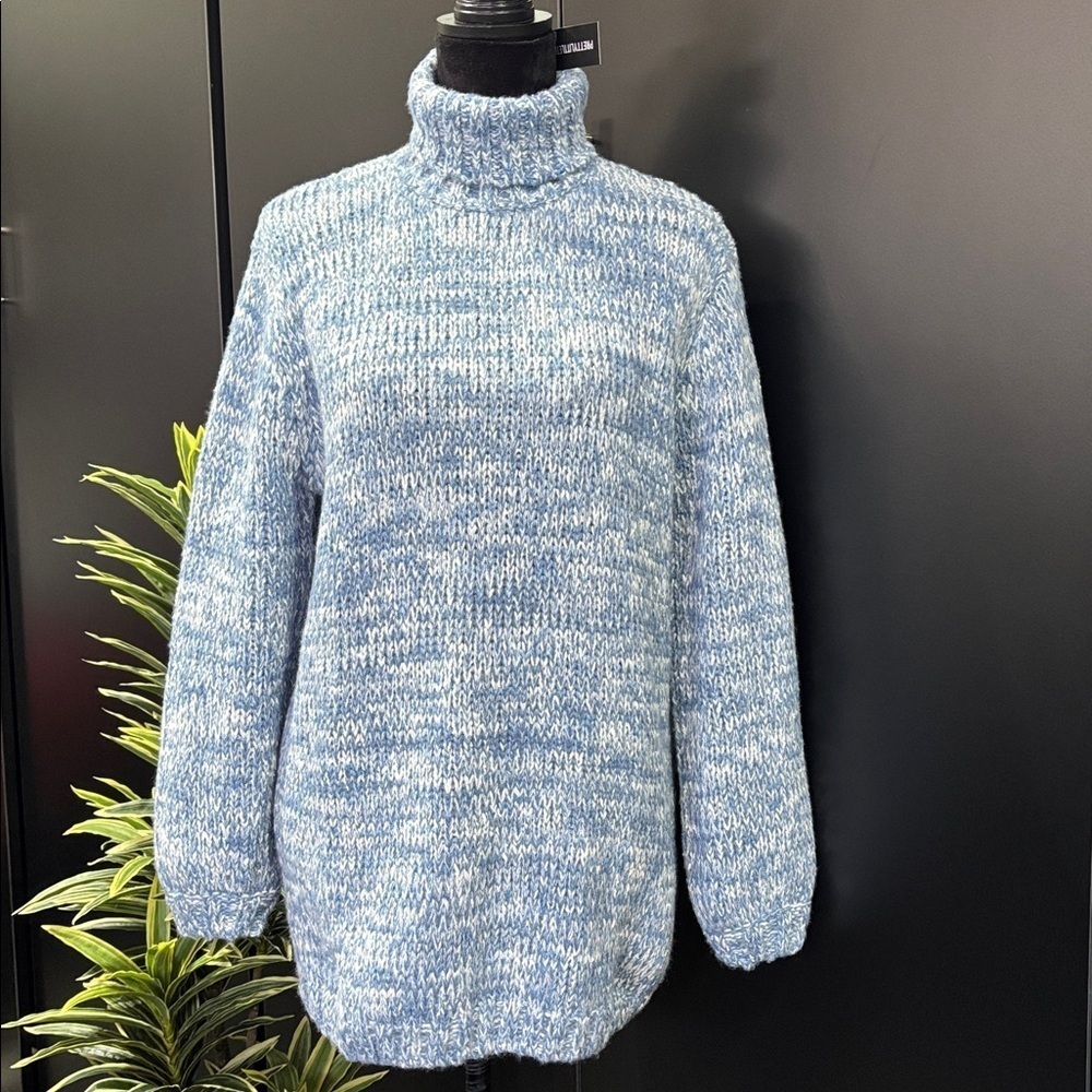 PrettyLittleThing chunky cable knit, roll neck, jumper sweater/dress